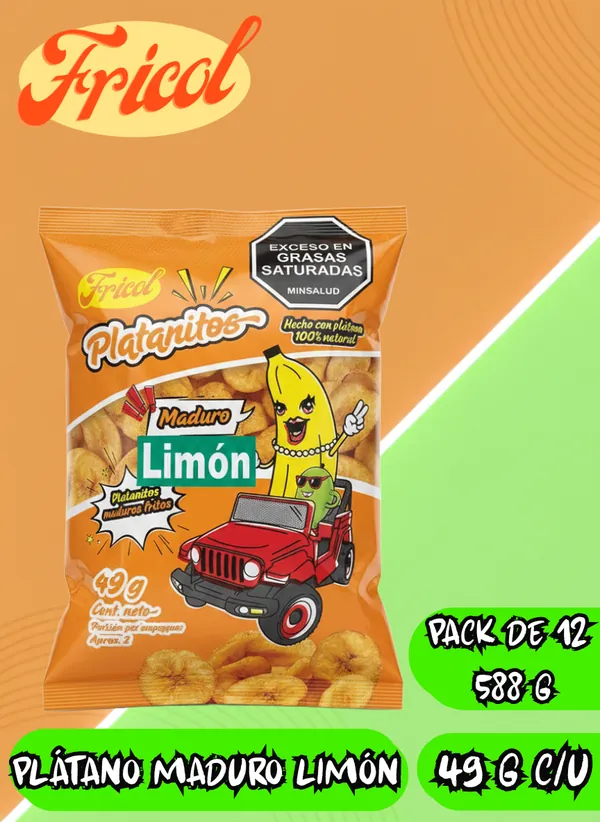 Plátano maduro limón, Bolsa de 49 g