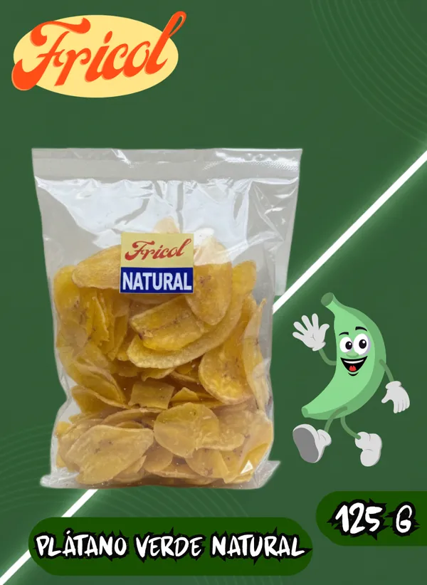 Plátano verde natural, Bolsa de 125 g